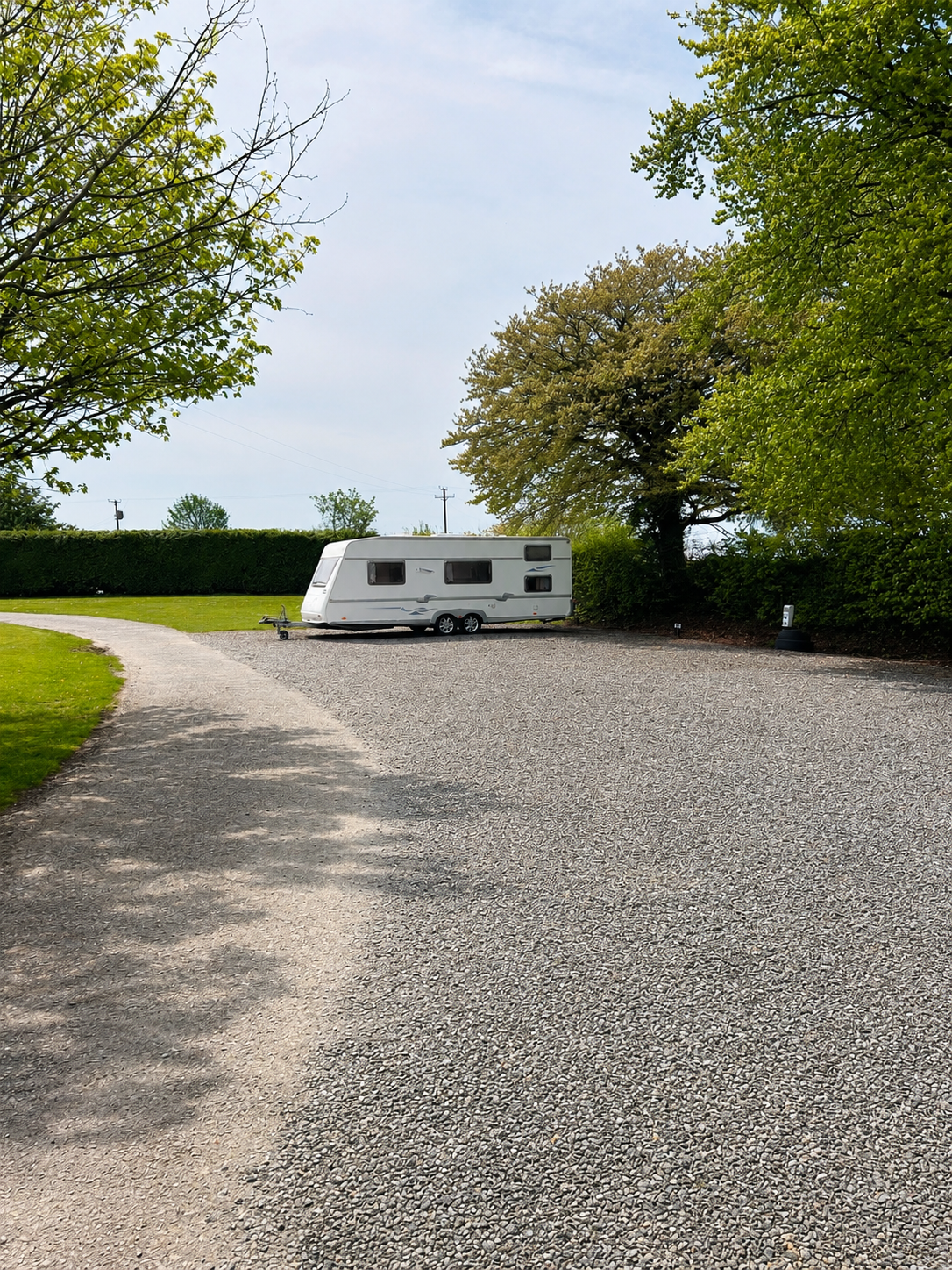 Hardstanding pitch at Zeacombe House